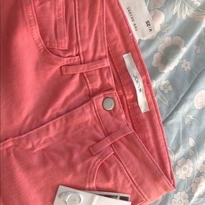 salmon skinny jeans never worn with tags